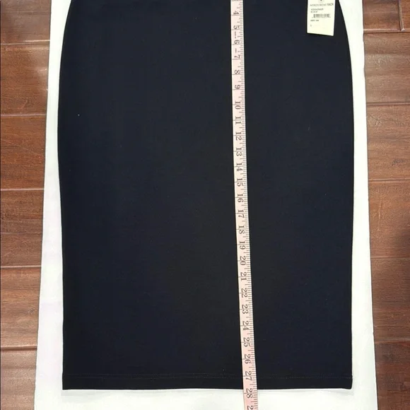 NWT Sanctuary Black Pencil Skirt Large Stretch Elastic Waist Knee Length - Picture 8 of 8